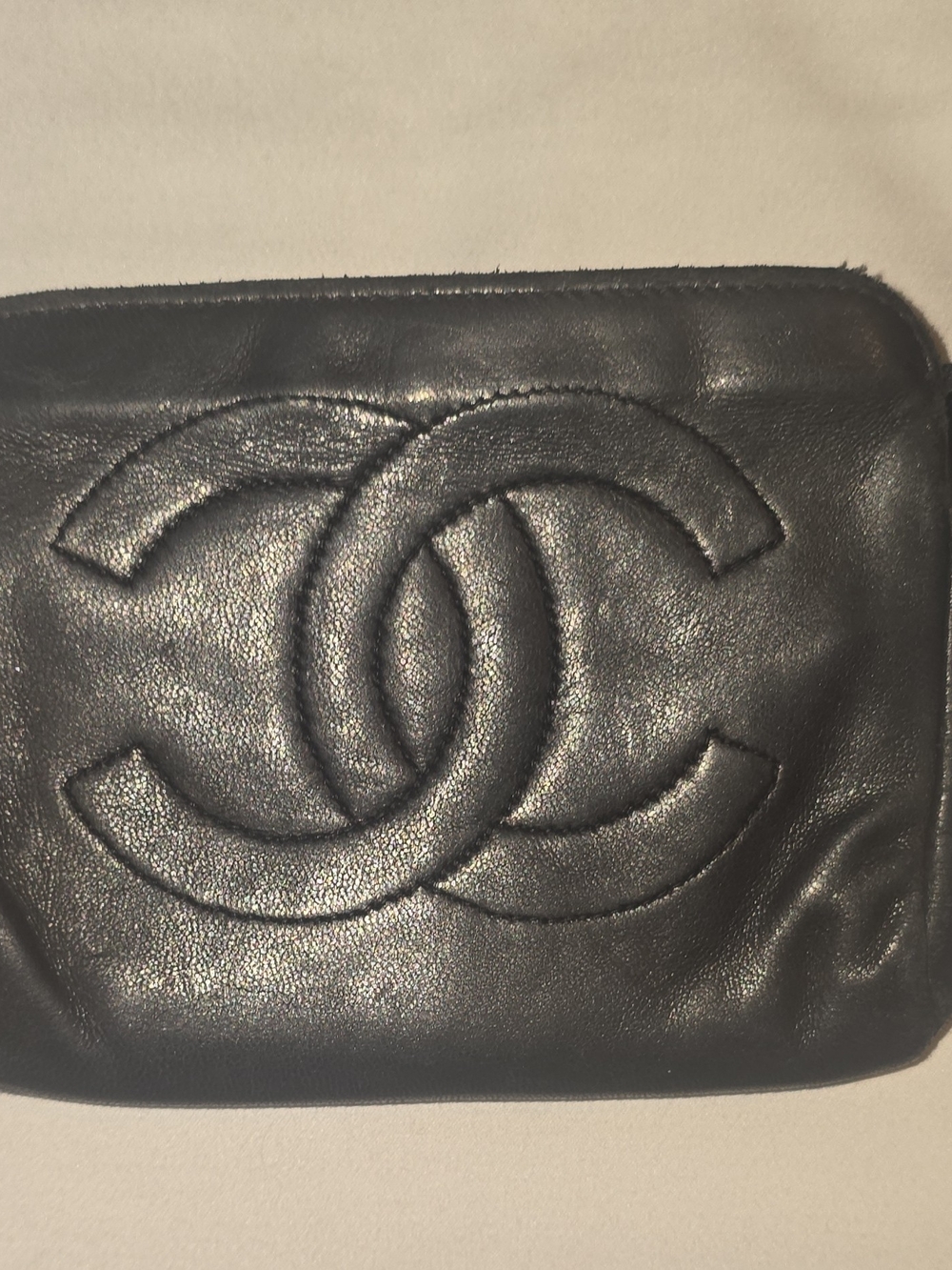 *Project Piece* CHANEL Black Small Lambskin Makeup Pouch CC